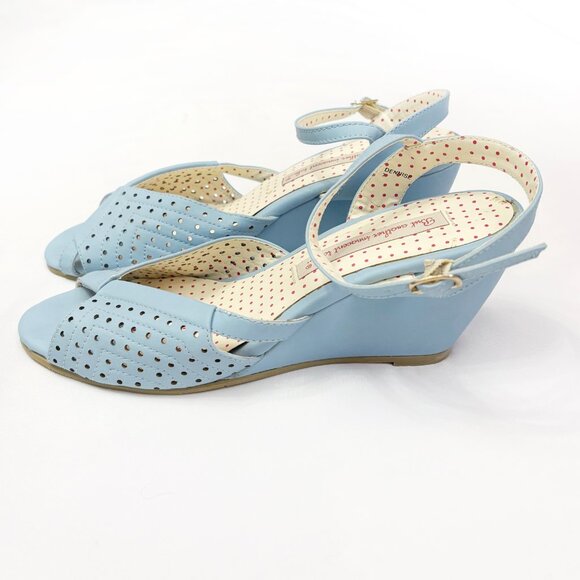 BAIT Footwear powder blue wedge sandals size US 7 - Picture 2 of 5